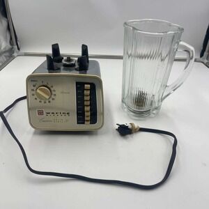 Vintage Waring Custom Solid State 70 Blender Chrome 8 Speed with Timer Glass Jar